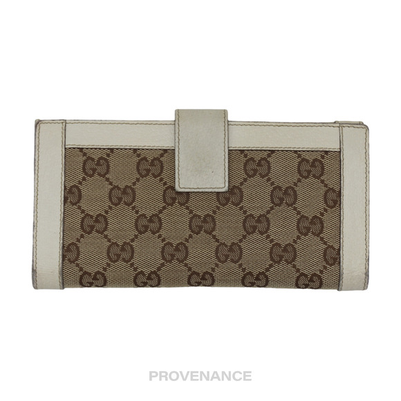 🔴 Gucci GG Canvas Long Wallet - White - Picture 3 of 9